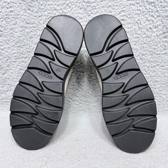 Ecco Nouvelle Lace Up Womens Size 38 US 7 Sneakers Shoes Limestone Leather - Picture 7 of 9